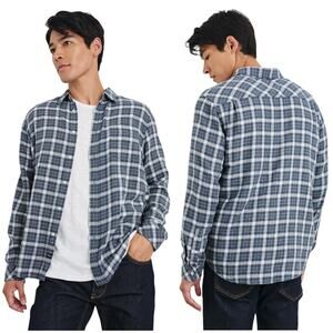 Rails NWT Brushed Lennox Long Sleeve Denim Shirt White Grey Button Up Men's XXL